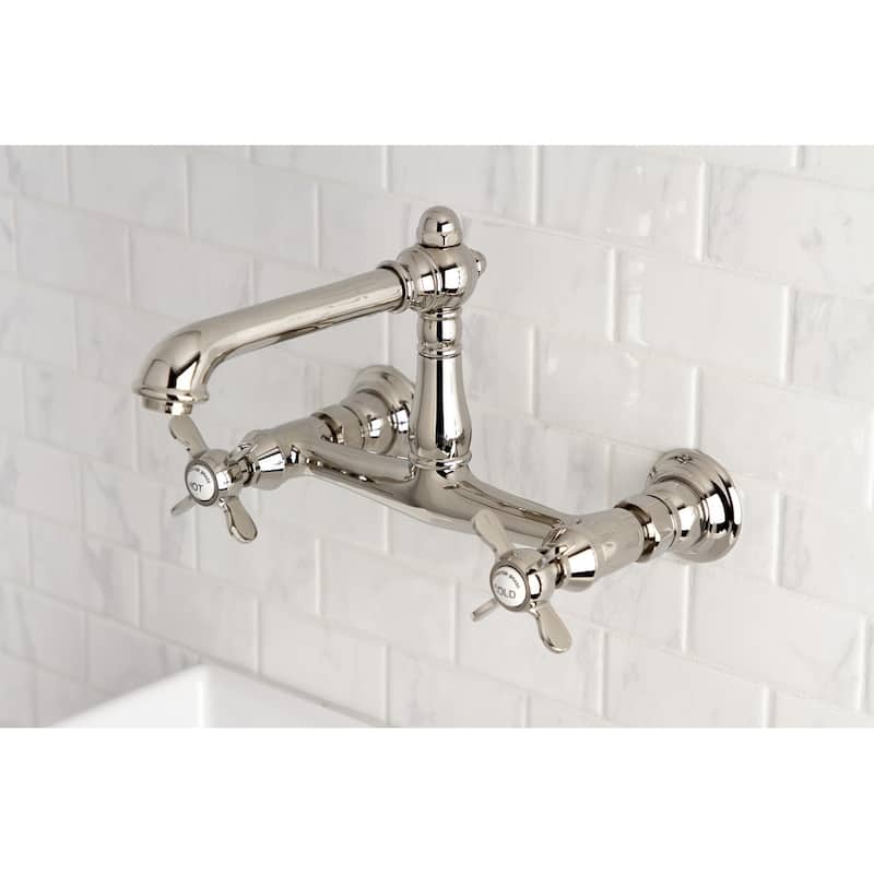 Essex Two-Handle 2-Hole Wall Mount Bathroom Faucet