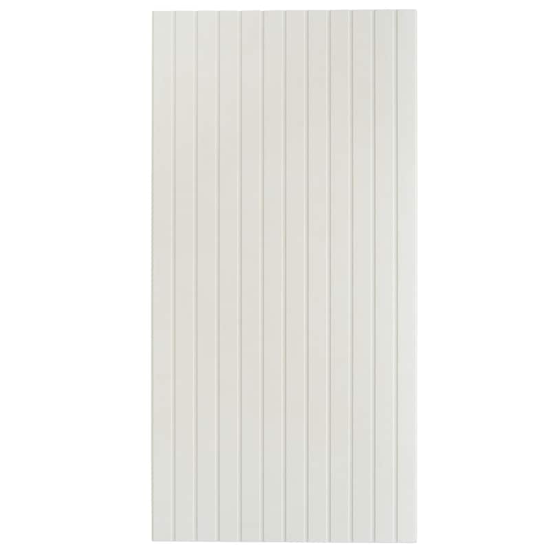Bois 24x48 Snow White Ceramic Large Format Fluted Wall Tile (15.5 sq ft/case) - 2 Pack