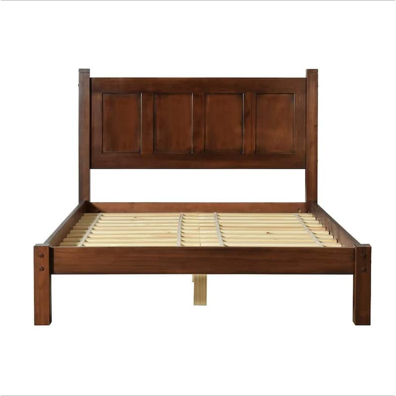 Grain Wood Furniture Shaker Solid Wood Panel Platform Bed - Cherry - Full