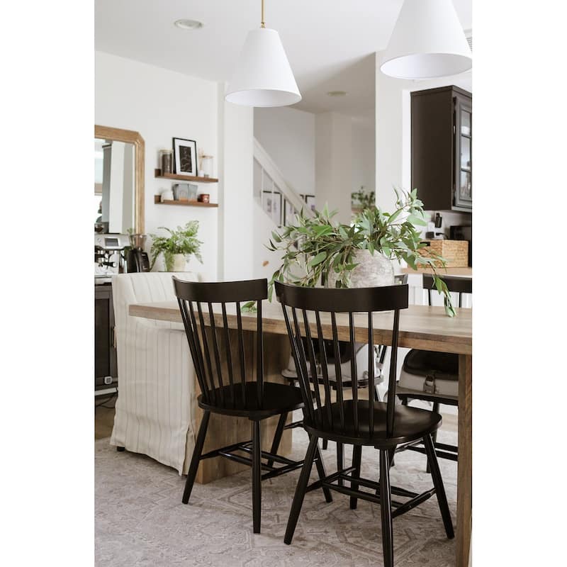 SAFAVIEH HOME Novalyn Spindel Dining Chairs (Set of 2) - 21"W x 21"D x 36"H