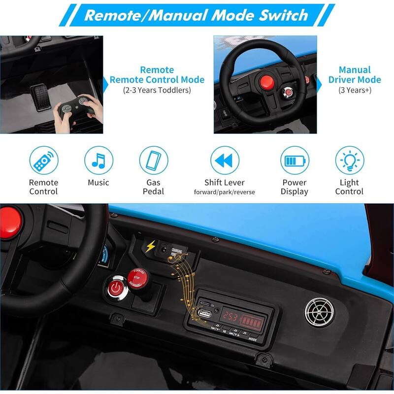 2 Seats Ride On UTV with Remote Control
