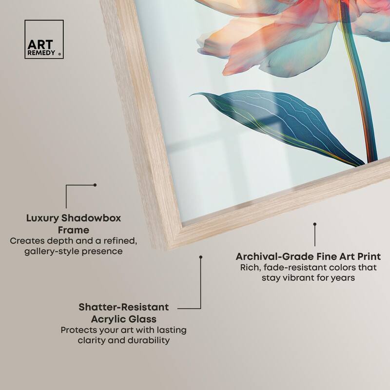 Peony Phases Shadowbox by Art Remedy