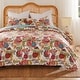 preview thumbnail 2 of 11, Greenland Home Fashions Jewel 100% Cotton Kantha-Style Boho Floral Quilt Set White - King
