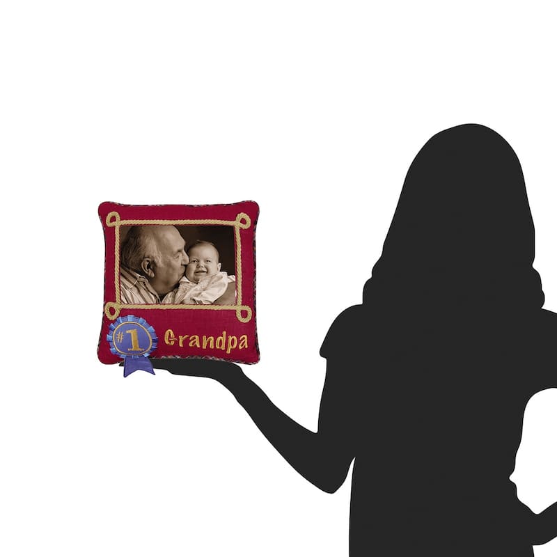 #1 Grandpa Picture Small/Petite Accent Pillow