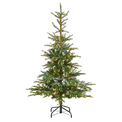 5' Layered Washington Spruce Christmas Tree with 200 Lights - 60