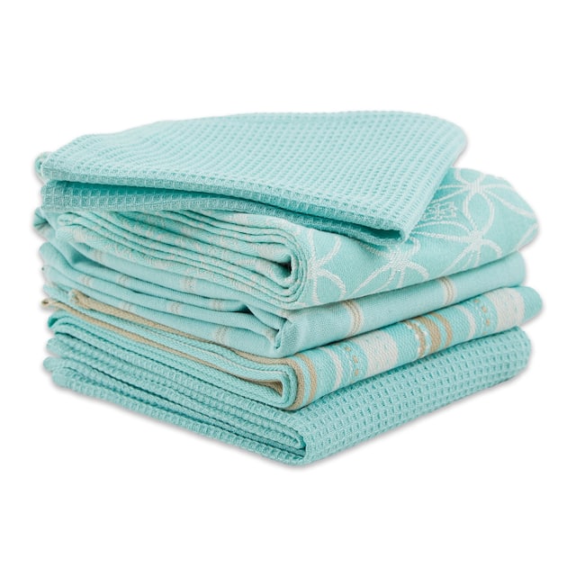 DII Assorted Kitchen Dishtowel & Dishcloths (Set of 5)