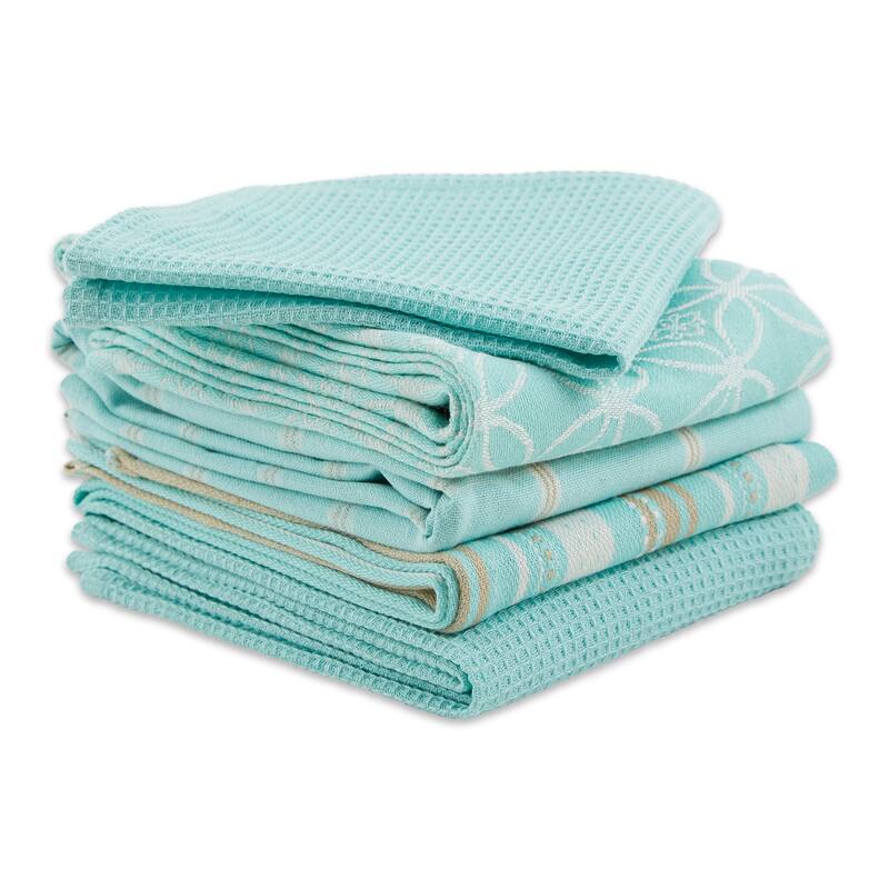DII Assorted Kitchen Dishtowel & Dishcloths (Set of 5)