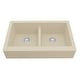 preview thumbnail 42 of 73, Karran Retrofit Apron Front Quartz Double Bowl Kitchen Sink Bisque