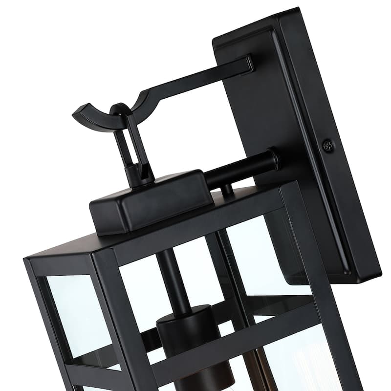 1-Light Matte Black Outdoor Wall Light - 5.9"x7.76"x17.99"