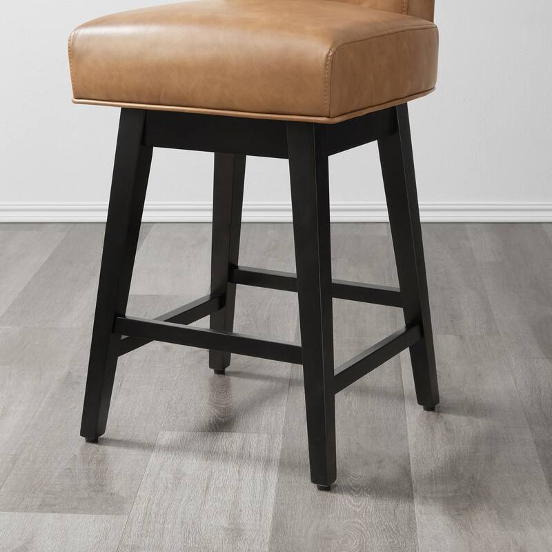 Spruce & Spring Noah Modern Upholstered Counter Height Swivel Barstool Single