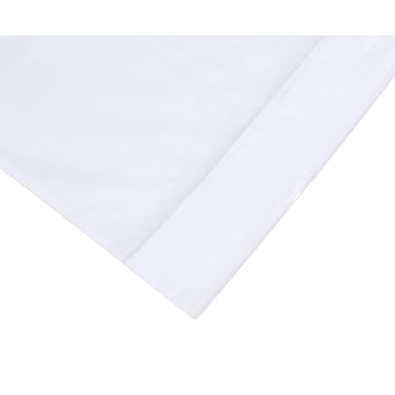 600 Thread Count Cotton Embroidered Edge Duvet Set and Sham - White Euro Sham - 2 Piece - Full