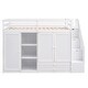 preview thumbnail 10 of 30, Twin Functional Loft Bed with 3 Shelves, 2 Wardrobes and 2 Drawers