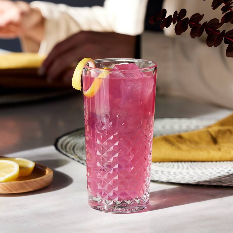 Libbey Carats Tumbler Glasses, 14-ounce, Set of 4 - Set of 4 - Set of 4