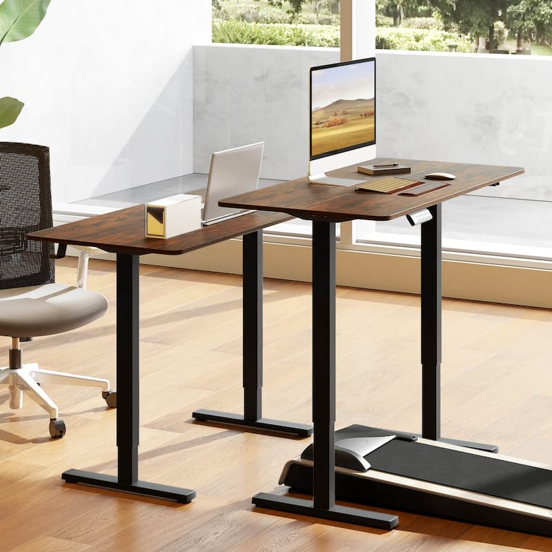 Costway 48" x 24" Sit to Stand Desk with 3 Memory Settings & - See Details
