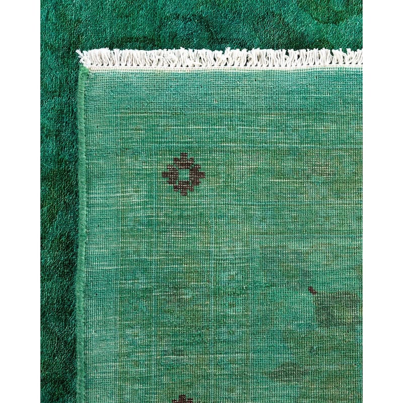 Contemporary Overdyed Wool Hand Knotted Area Rug - 9' 2" x 12' 6"