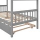 preview thumbnail 6 of 34, Twin Size Wooden House Bed with Twin Size Trundle