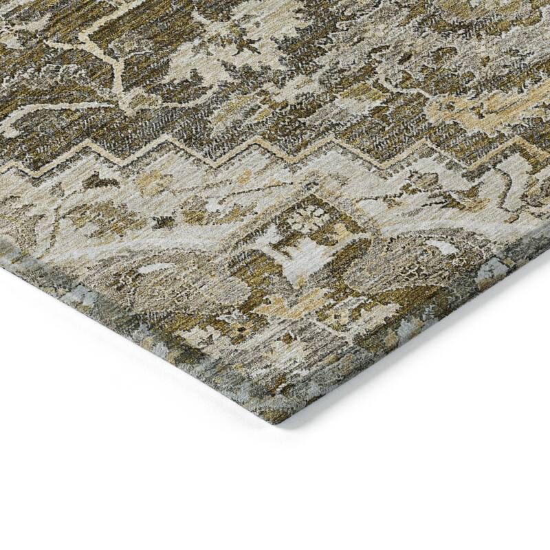 HomeRoots Oriental Traditional Rectangle Outdoor Rug