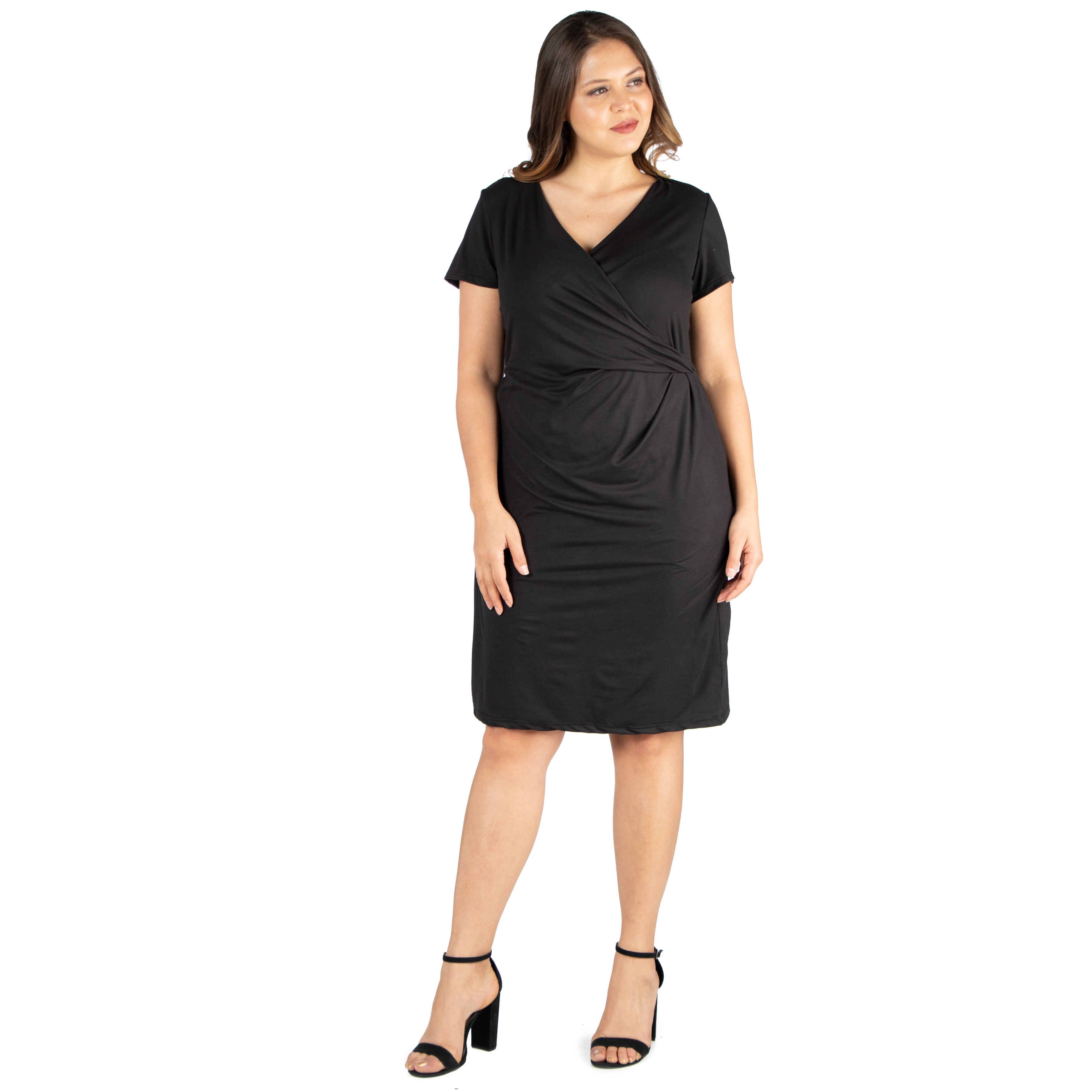 plus size short wrap dress