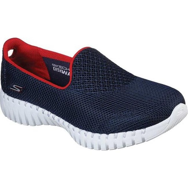 navy slip on skechers women's