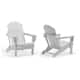 Laguna Poly Folding Adirondack Chairs (Set of 2) - White