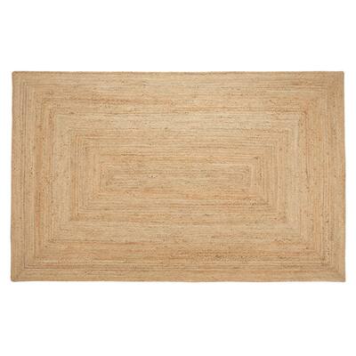 Lorient Home Rectangular Braided Jute Rug Natural - 2x6 Runner - 2' x 6' Oval