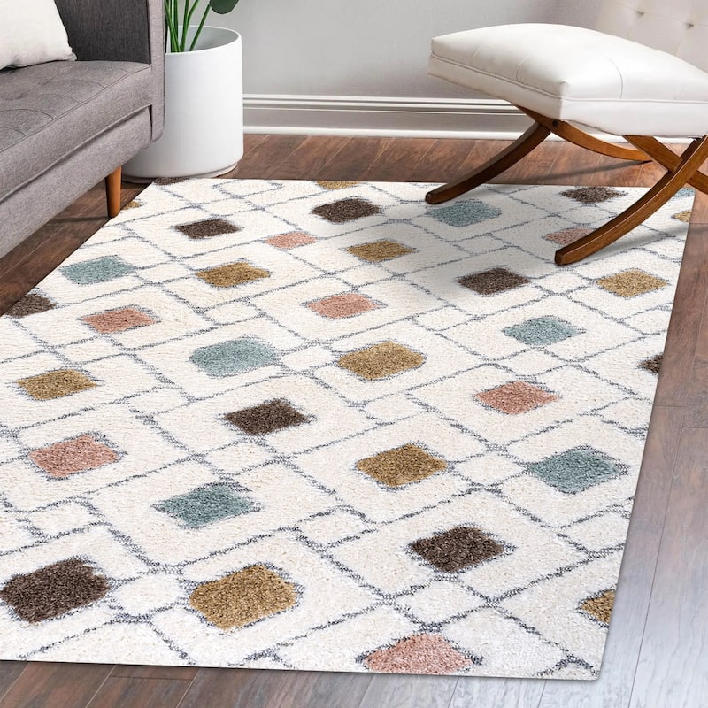 JONATHAN Y Monique Tropical Leaves Area Rug