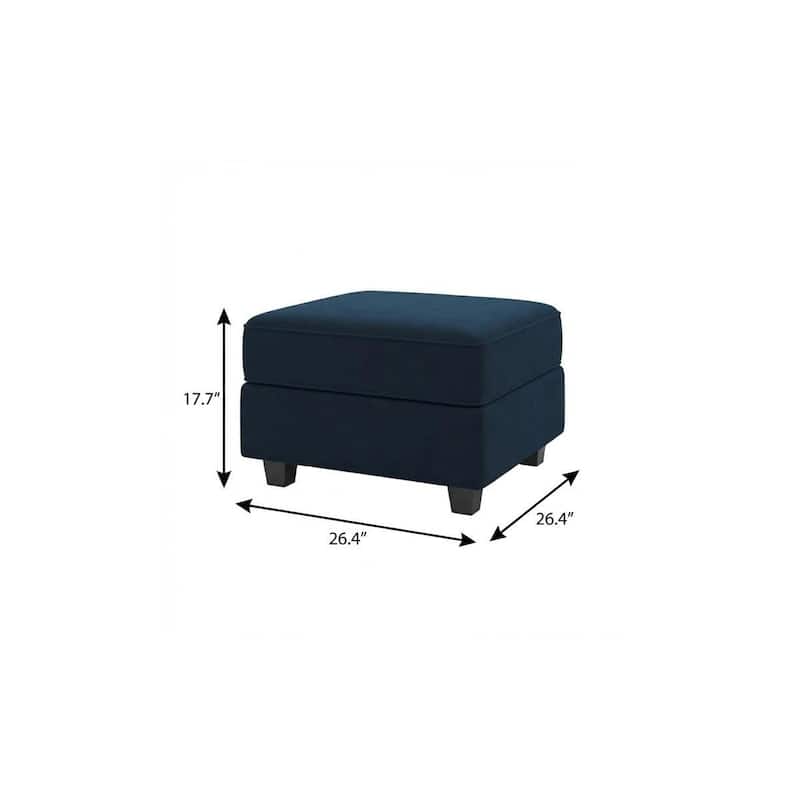 HomeRoots 26" Beige and Black Faux Leather Storage Ottoman