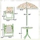 preview thumbnail 21 of 25, Qaba Kids Picnic Table and Chair Set, Outdoor Activity Table with Foldable Chairs, Removable Umbrella, Green