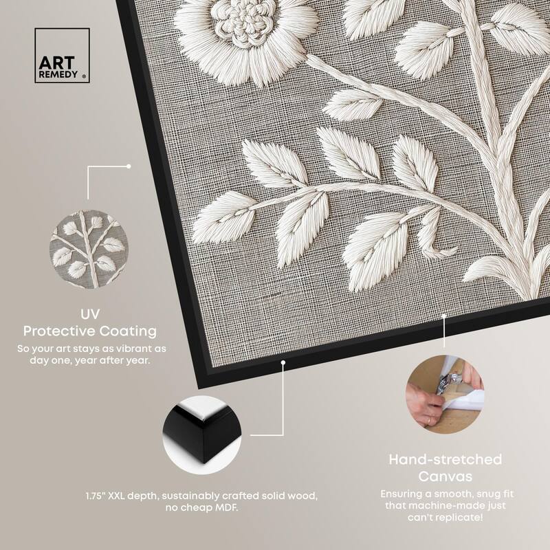 Stitched Symmetry I Canvas by Art Remedy