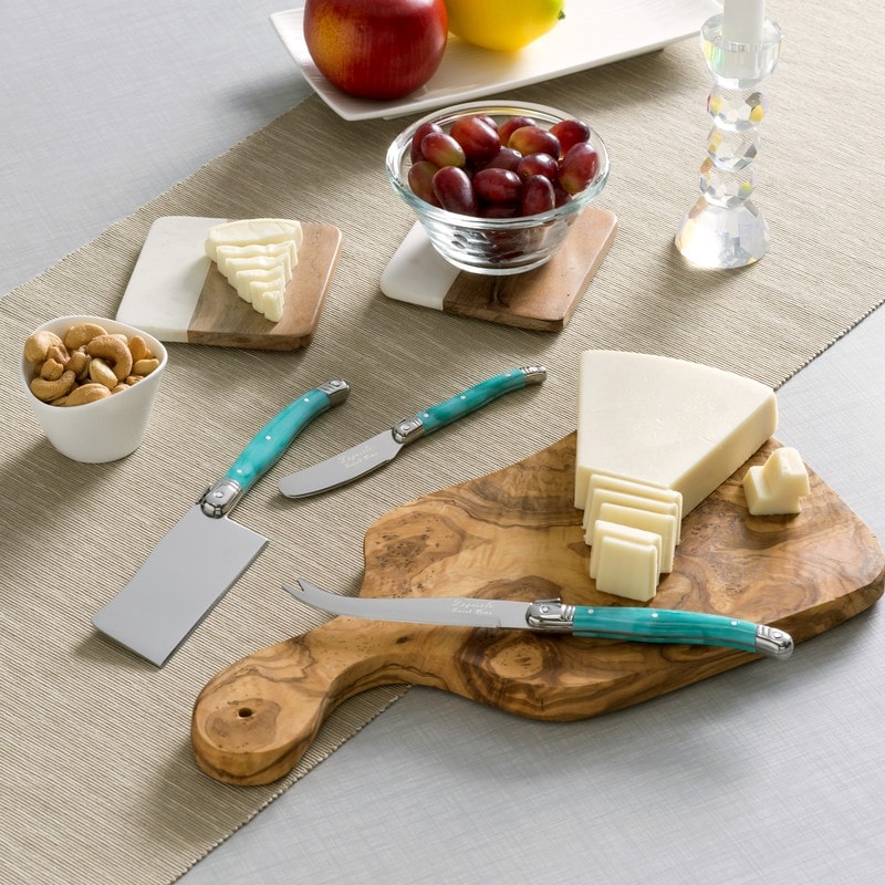 French Home Olive Wood Cheese Board Set