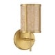 preview thumbnail 1 of 3, Camden 1-Light Wall Sconce in Warm Brass Warm Brass