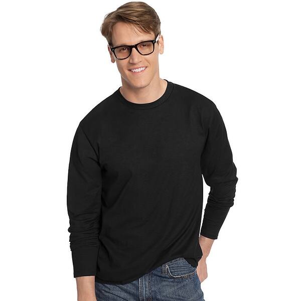 Hanes Tagless Nano-T Mens Long-Sleeve Tee
