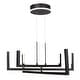preview thumbnail 4 of 3, Artcraft Silicon Valley - Integrated LED Chandelier - 6-Light - 27.5"Dia. x 5"H - Black