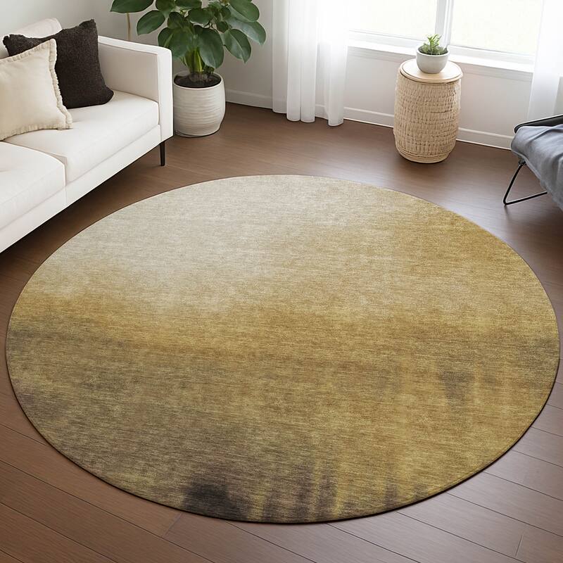 Machine Washable Indoor/ Outdoor Modern Dawn Chantille Rug