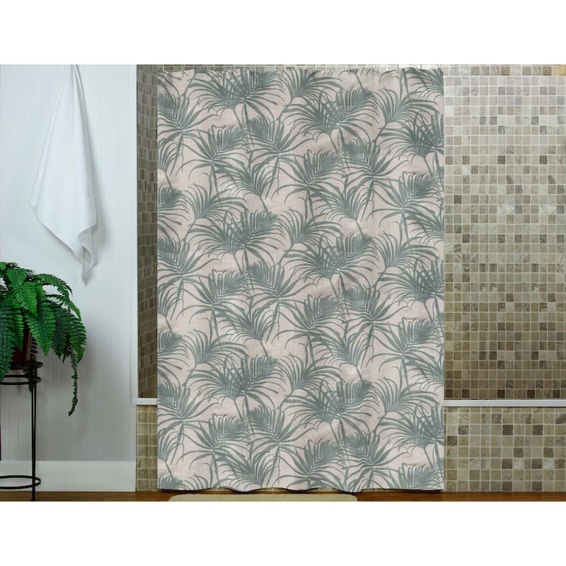 Trinidad seafoam tropical shower curtain - seafoam