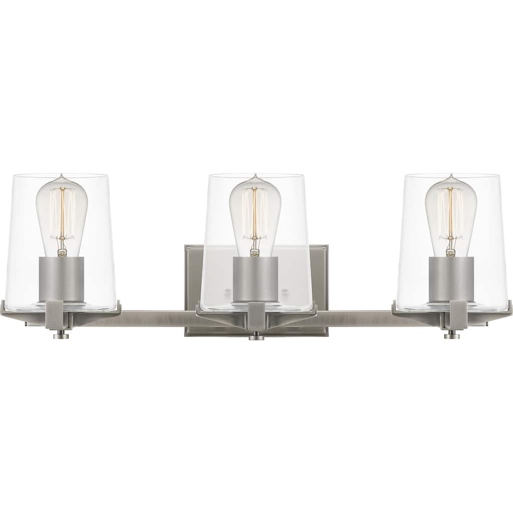 Perry 3-Light Antique Nickel Vanity Light - Antique Nickel - 23.5