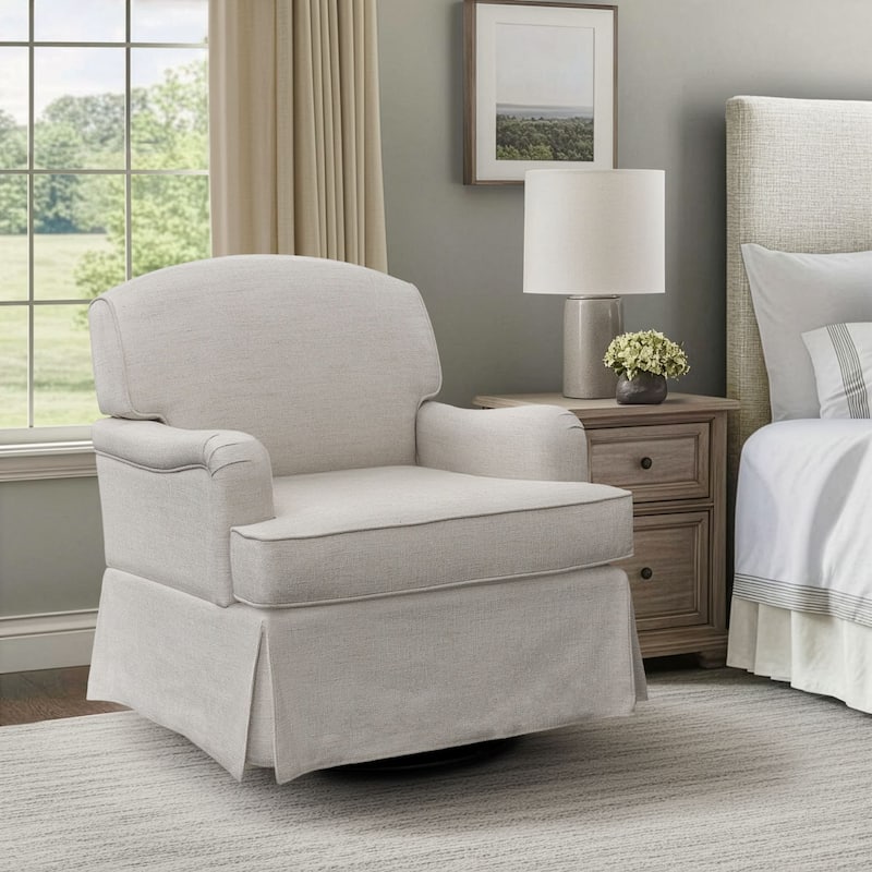 Martha Stewart Melody Swivel Glider Skirted ArmChair - See below
