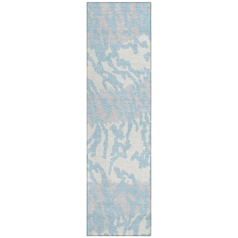 Machine Washable Indoor/ Outdoor Chantille Animal Print Abstract Rug