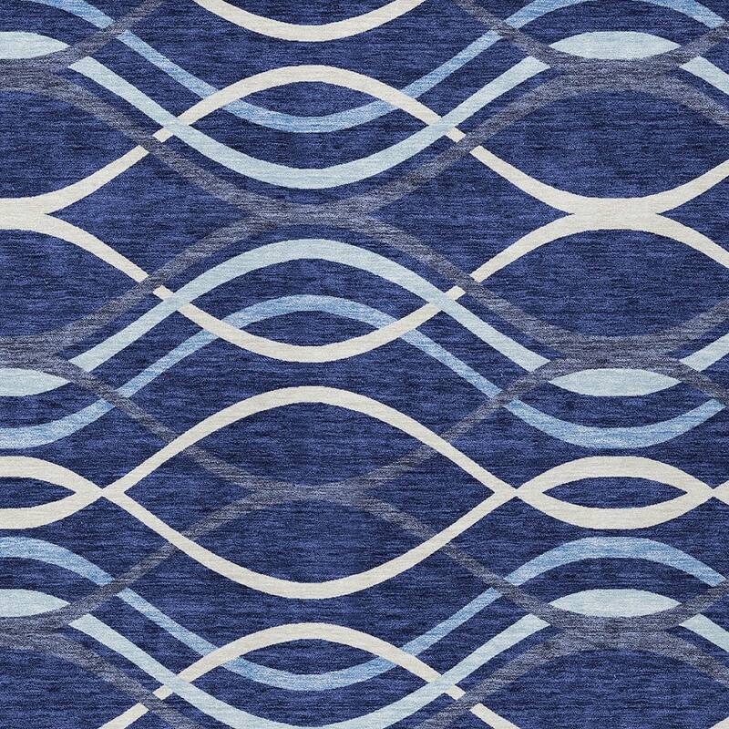 HomeRoots Abstract Transitional Rectangle Outdoor Rug