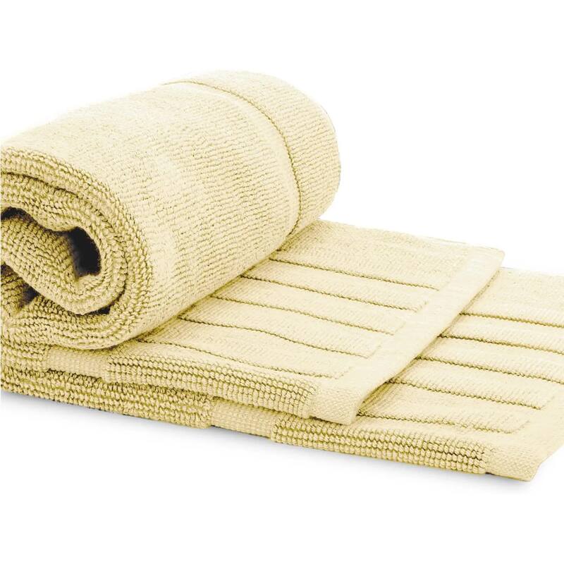White Classic Luxury Cotton Bath Mat 22x34 Set of 2
