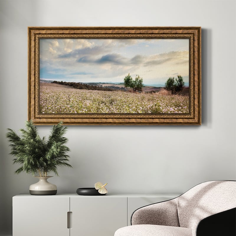 Tuscan Wildflowers Premium Framed Canvas- Ready to Hang