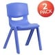 preview thumbnail 4 of 22, 2 Pack Plastic Stackable School Chair with 15.5"H Seat