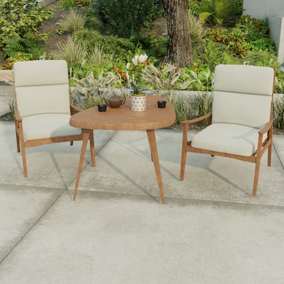 22" x 44" Gray Solid Outdoor Chair Cushion with Ties and Loop - 44'' L x 22'' W x 4'' H