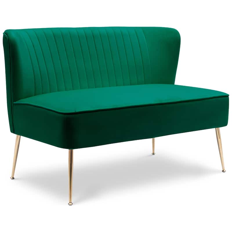 Farrah Upholstered Velvet Polyester Living Room Set With 25 inch Accent Chairs (3-Piece)
