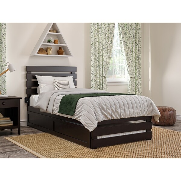 Oxford Twin XL Bed with Footboard and Twin XL Trundle in Espresso Bed Bath Beyond 35653455