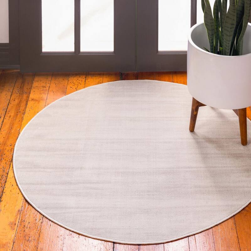 Traditional Yhogarc Collection Area Rug - Beige - 8' Round