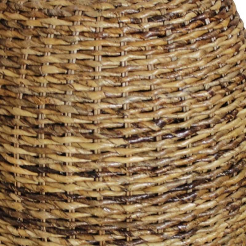 HomeRoots 20" Natural Rattan Round Drum End Table - 16.75 in. x 19.5 in. x 16.75 in.