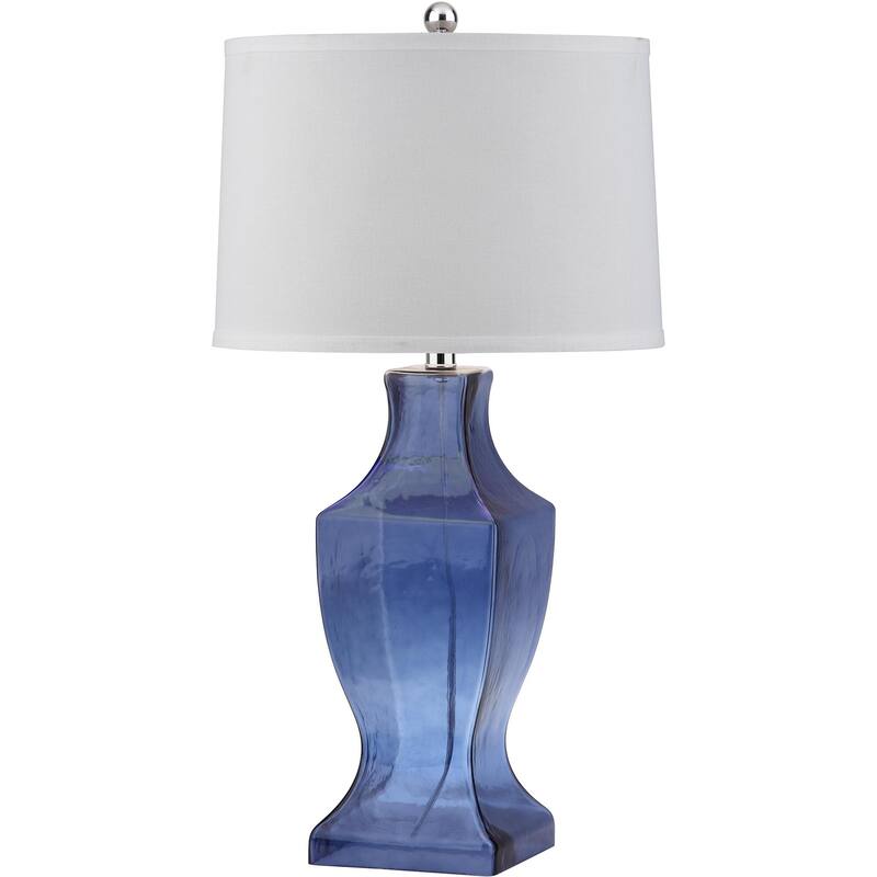 SAFAVIEH Lighting Darcie 29-inch Blue Glass Bottom Table Lamp (Set of 2) - 15"x15"x29" - 15"W x 15"D x 29"H