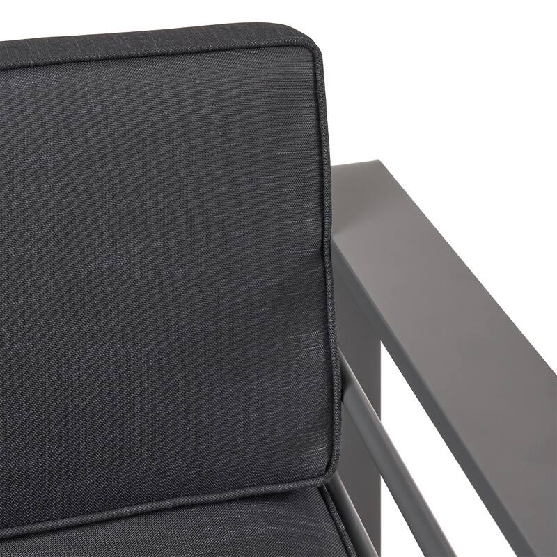 Roomfitters Modern Outdoor Patio Sofa Set, Aluminum Frame with Cushions & Coffee Table, Weather-Resistant Seating