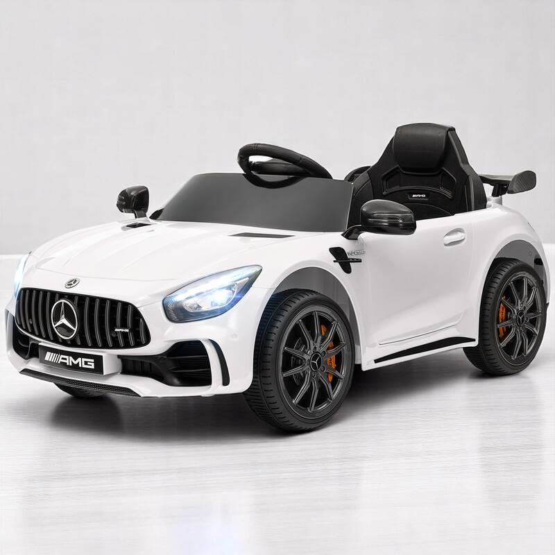 12V Licensed Mercedes-Benz AMG GTR Ride-On Car for Kids with Remote Control, Music, Lights - Electric Vehicle